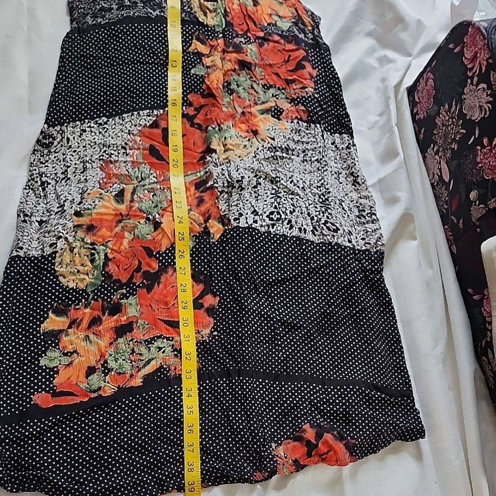 Elegant Floral Patchwork Midi Dress